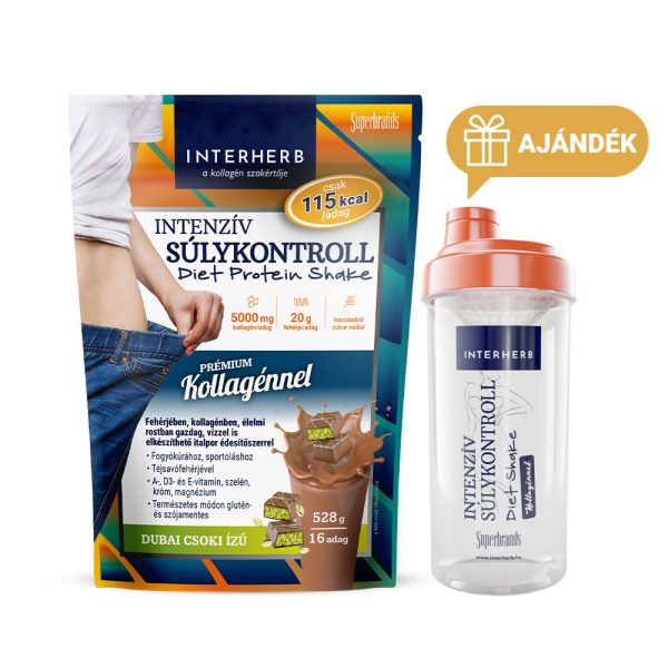 Interherb Intenzív SÚLYKONTROLL PRÓBA CSOMAG Dubai csoki ízű+ shaker