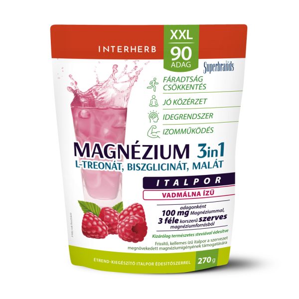 Interherb XXL 90 adag Magnézium 3in1 vadmálna ízű italpor 270g